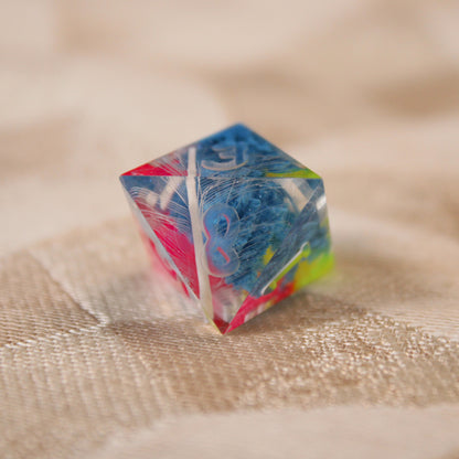 RAW Handmade Rainbow Parakeet Dice