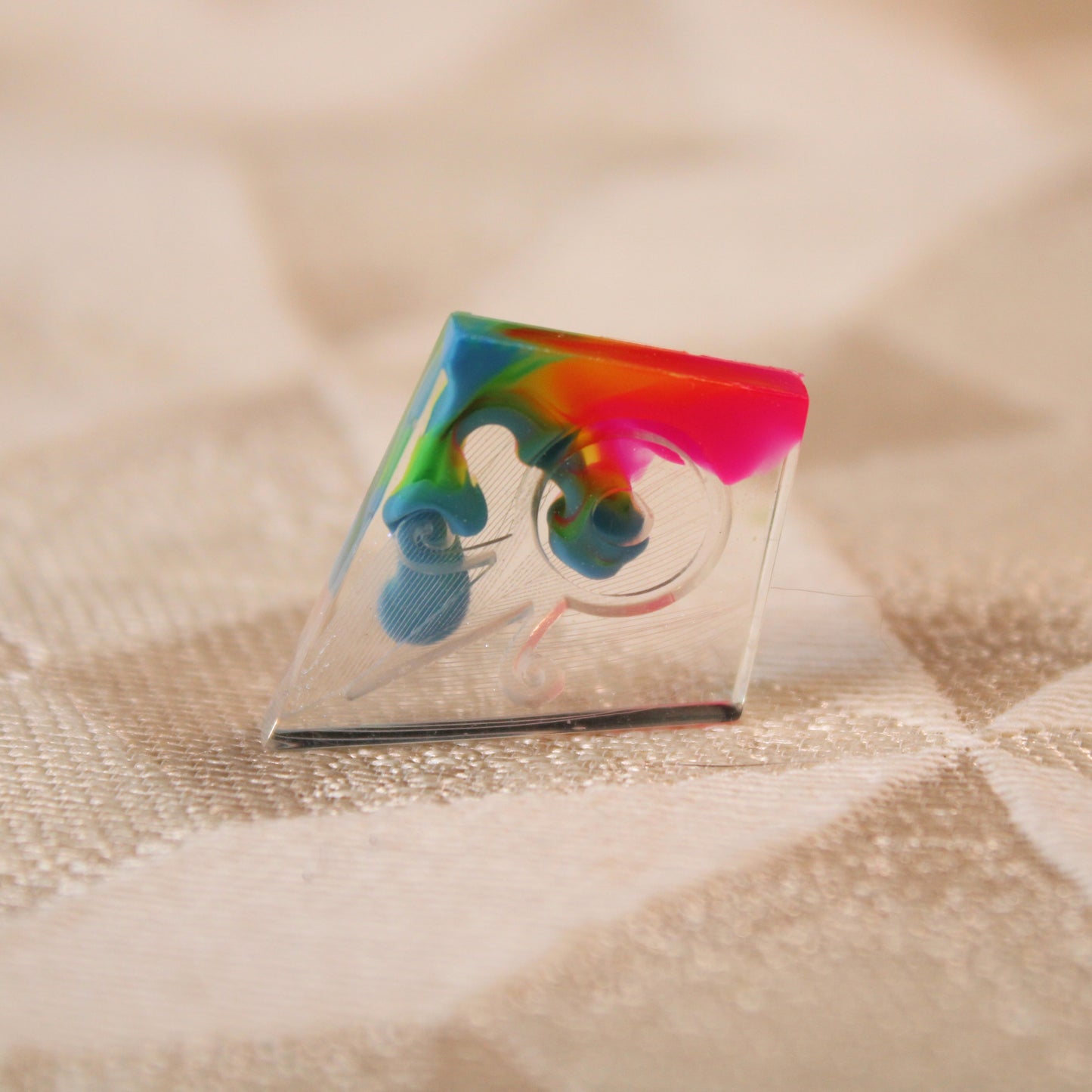 RAW Handmade Rainbow Parakeet Dice