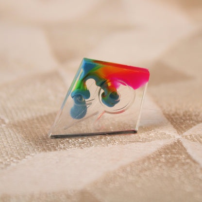RAW Handmade Rainbow Parakeet Dice