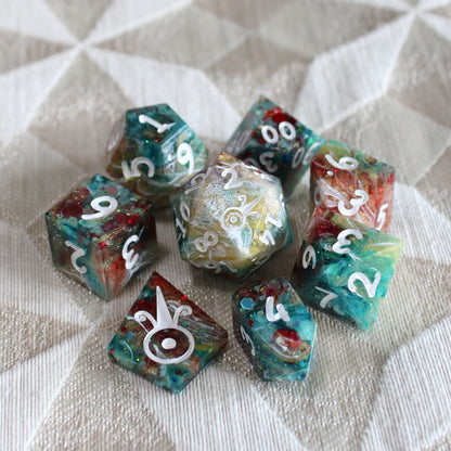 Handmade Showman Dice (Glow-in-the-dark Glitter!)