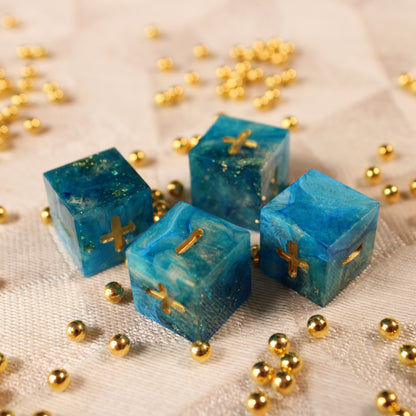 Handmade Ocean's Treasure Fate Dice