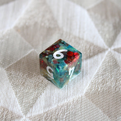 Handmade Showman Dice (Glow-in-the-dark Glitter!)