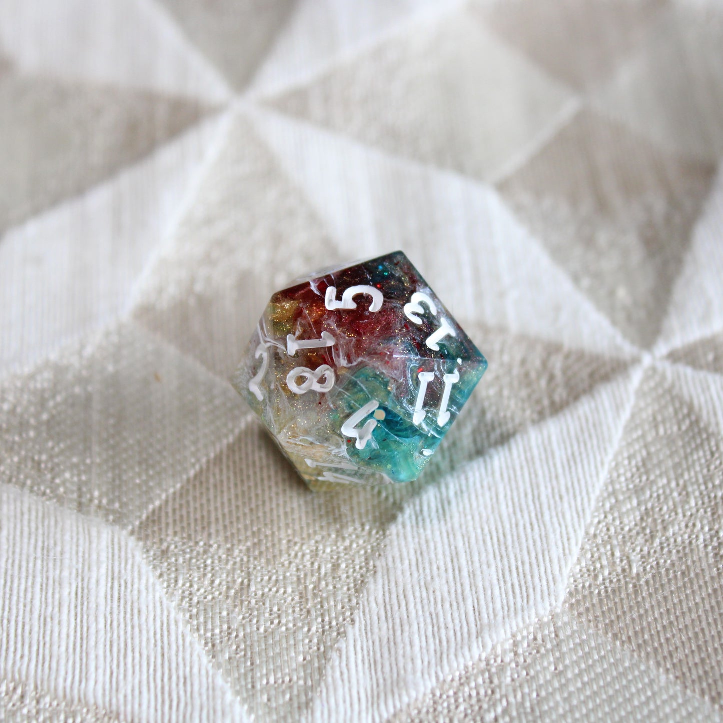 Handmade Showman Dice (Glow-in-the-dark Glitter!)