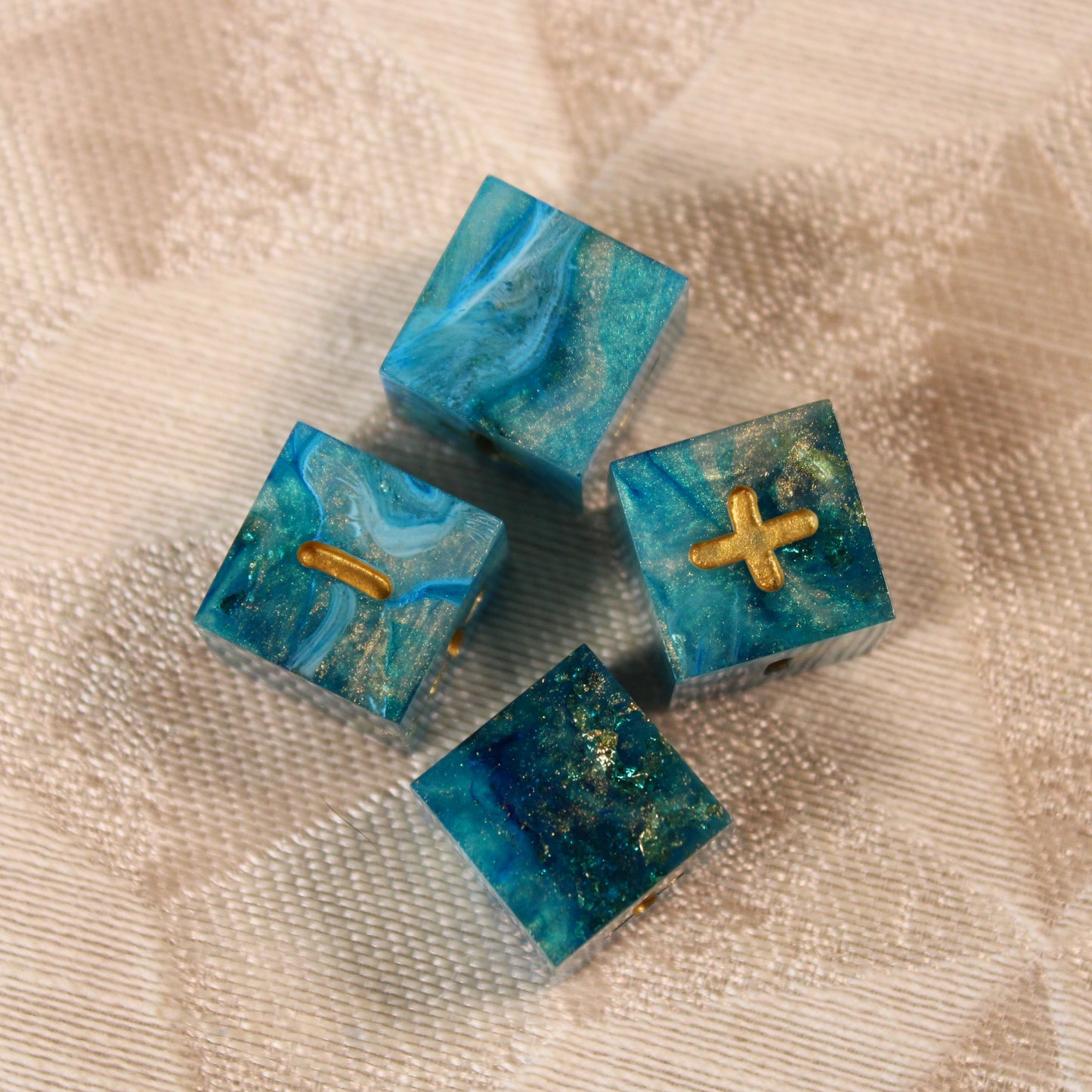 Handmade Ocean's Treasure Fate Dice