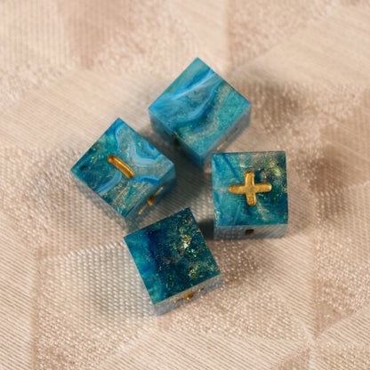 Handmade Ocean's Treasure Fate Dice