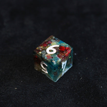 Handmade Showman Dice (Glow-in-the-dark Glitter!)