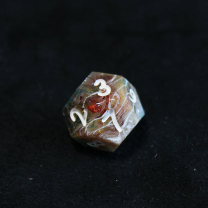 Handmade Showman Dice (Glow-in-the-dark Glitter!)