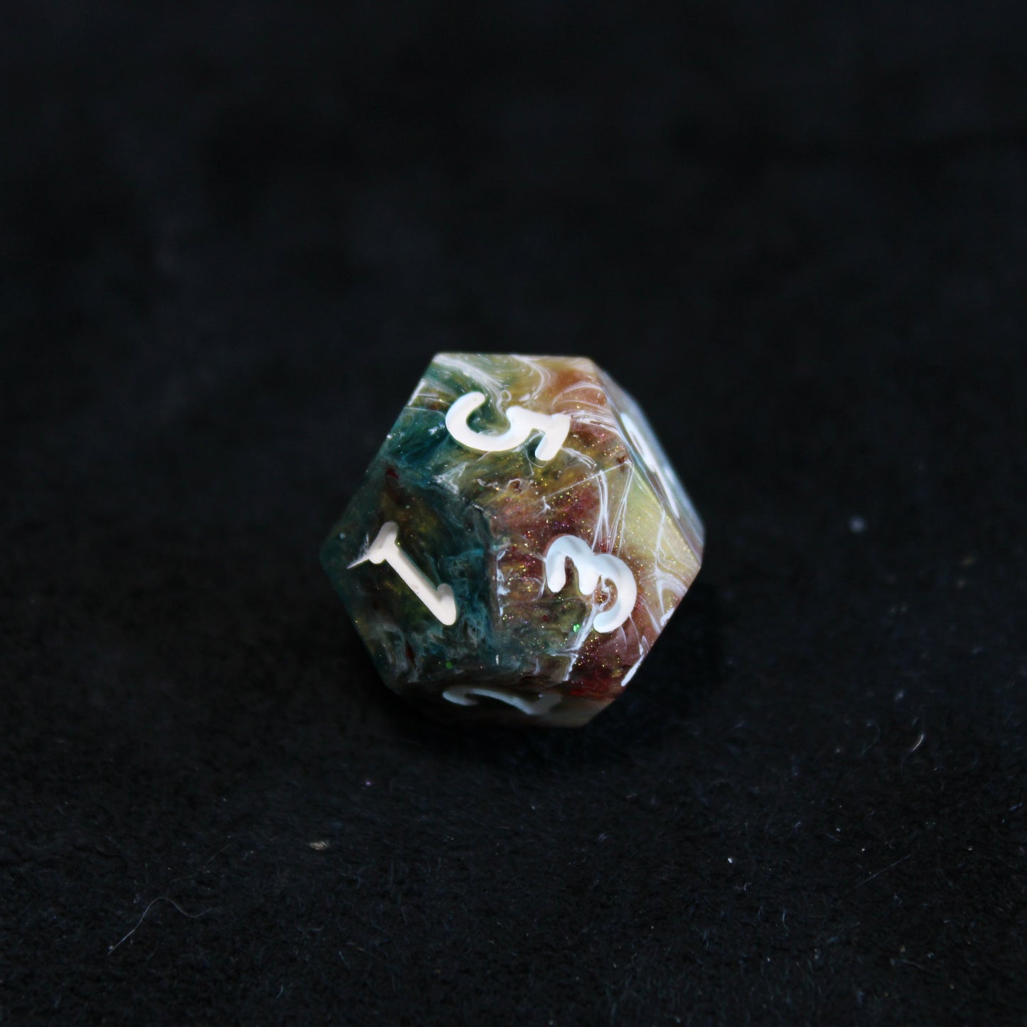 Handmade Showman Dice (Glow-in-the-dark Glitter!)