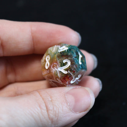 Handmade Showman Dice (Glow-in-the-dark Glitter!)