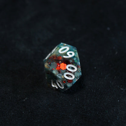 Handmade Showman Dice (Glow-in-the-dark Glitter!)