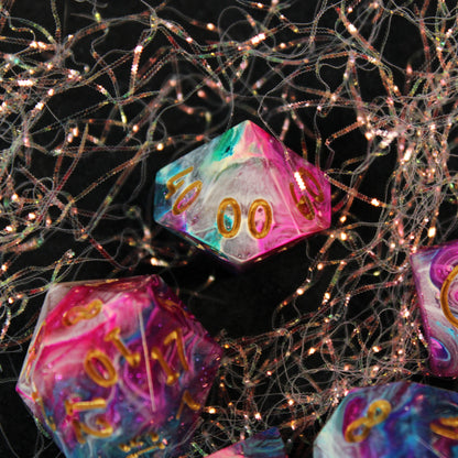 Handmade Carnival Swirl Dice