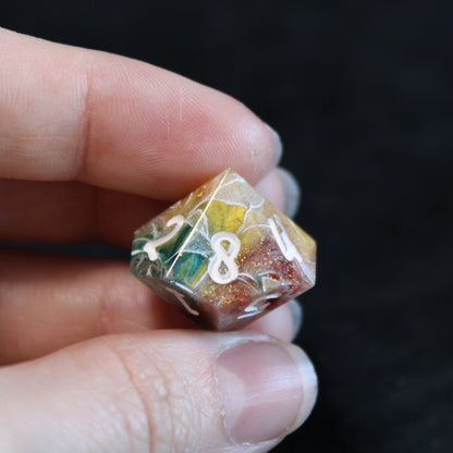 Handmade Showman Dice (Glow-in-the-dark Glitter!)