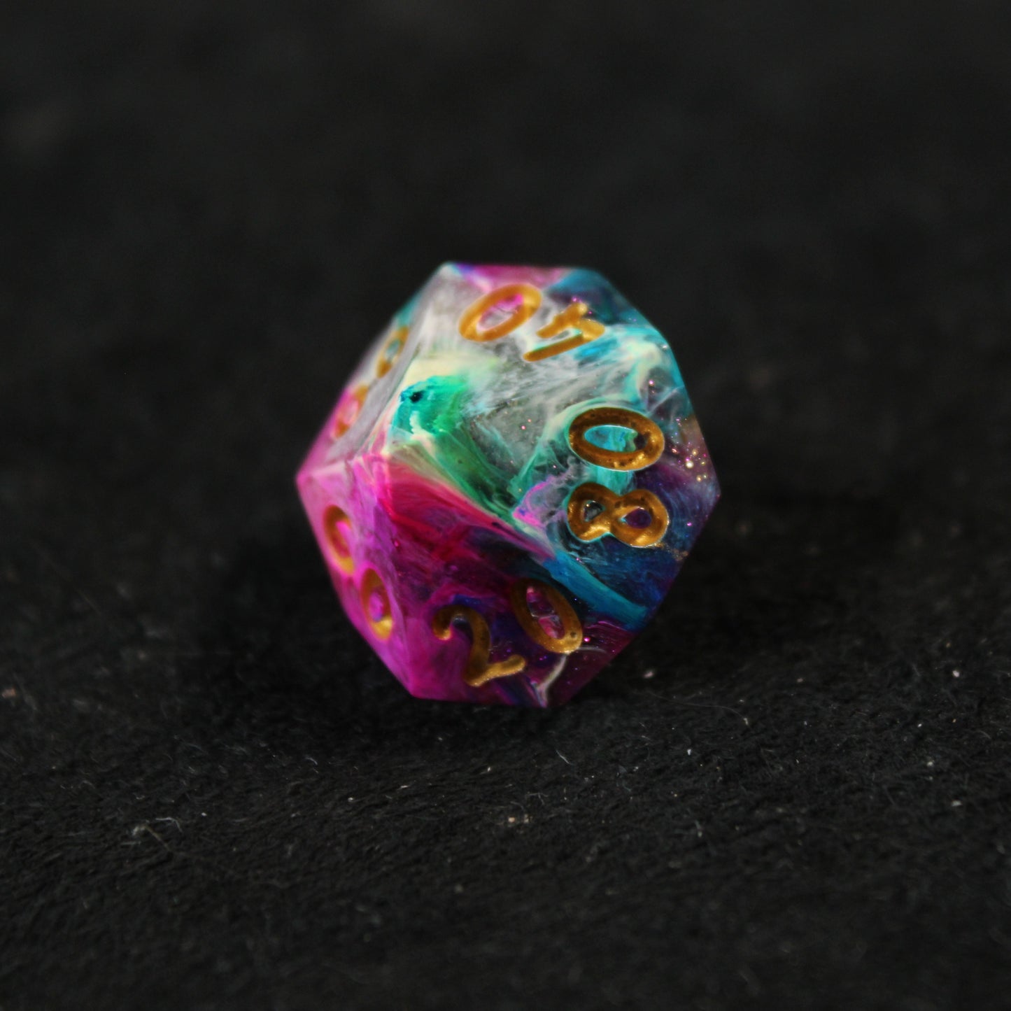 Handmade Carnival Swirl Dice