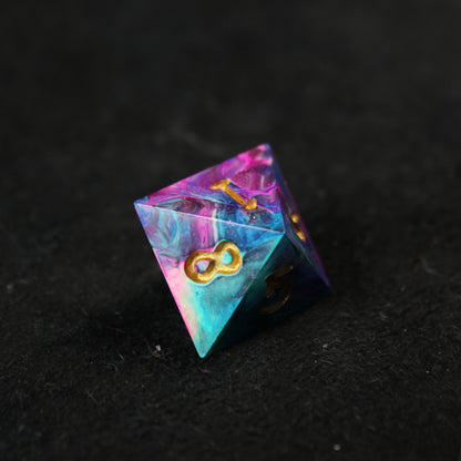 Handmade Carnival Swirl Dice