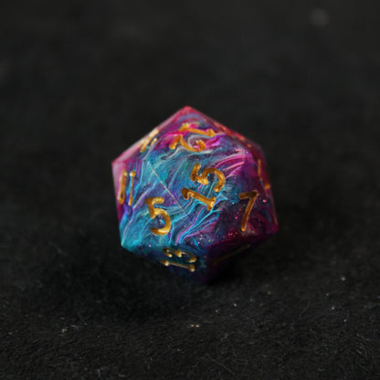 Handmade Carnival Swirl Dice