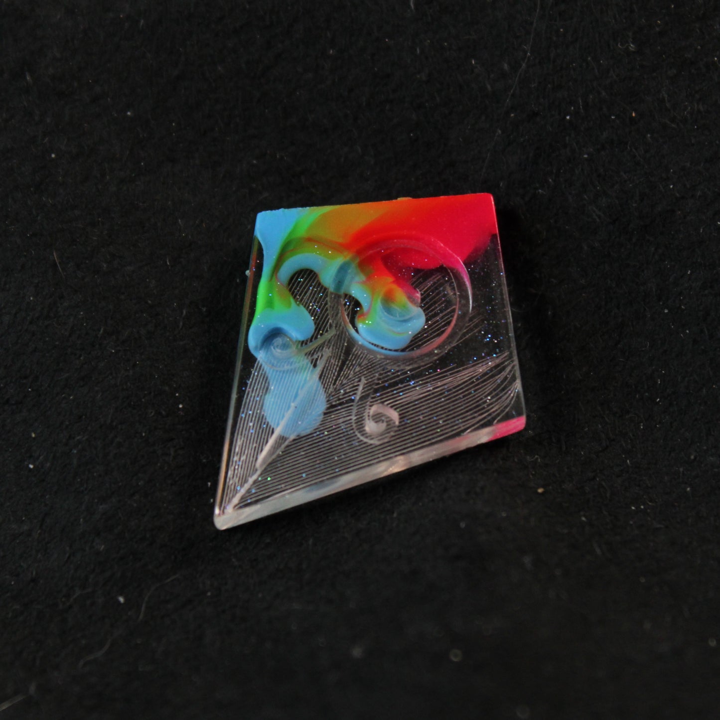 RAW Handmade Rainbow Parakeet Dice