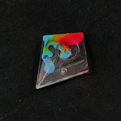 RAW Handmade Rainbow Parakeet Dice
