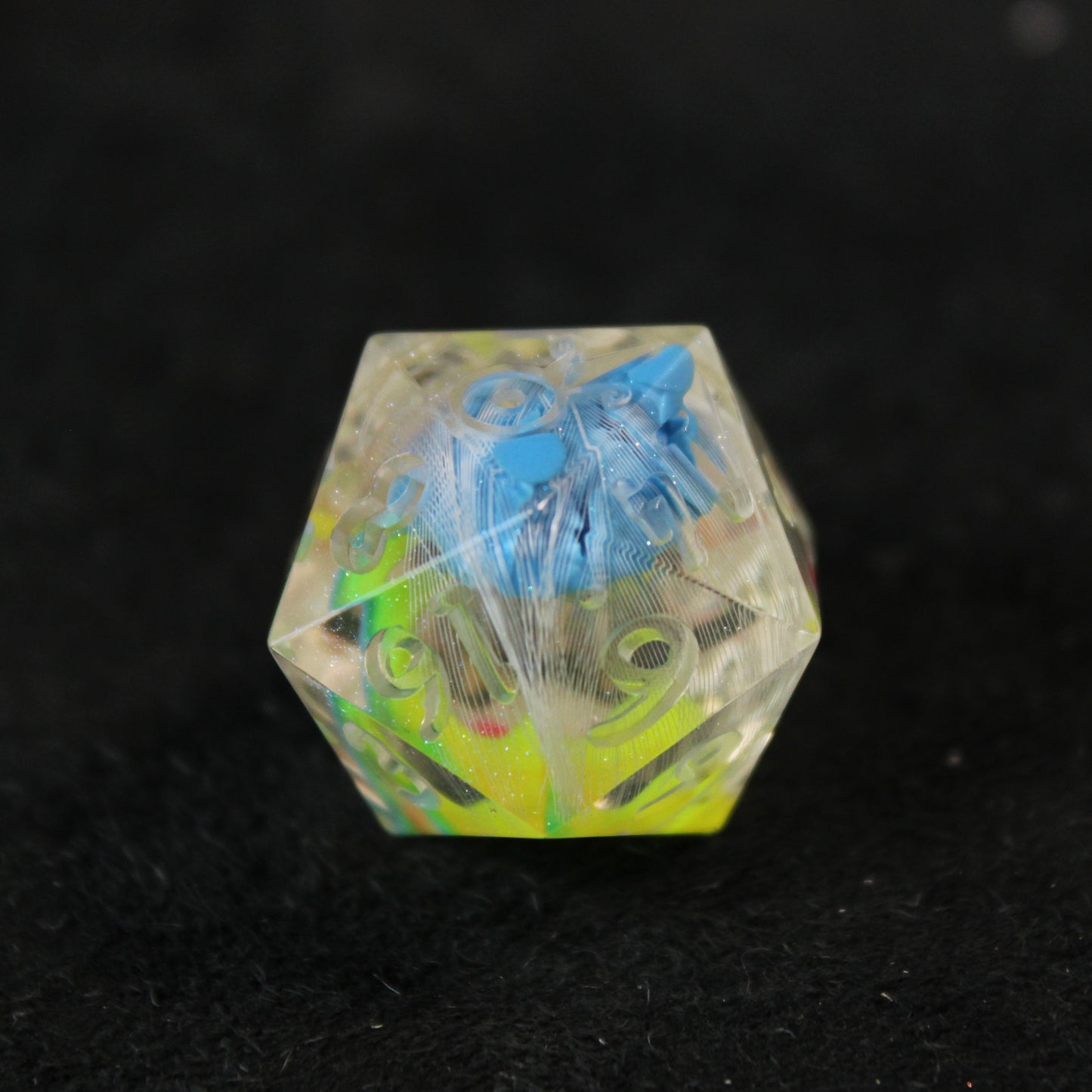 RAW Handmade Rainbow Parakeet Dice
