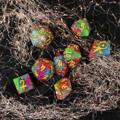 Handmade Unicorn Spit Dice (Glow-in-the-dark)