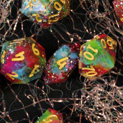 Handmade Unicorn Spit Dice (Glow-in-the-dark)
