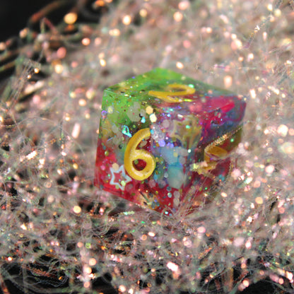Handmade Unicorn Spit Dice (Glow-in-the-dark)