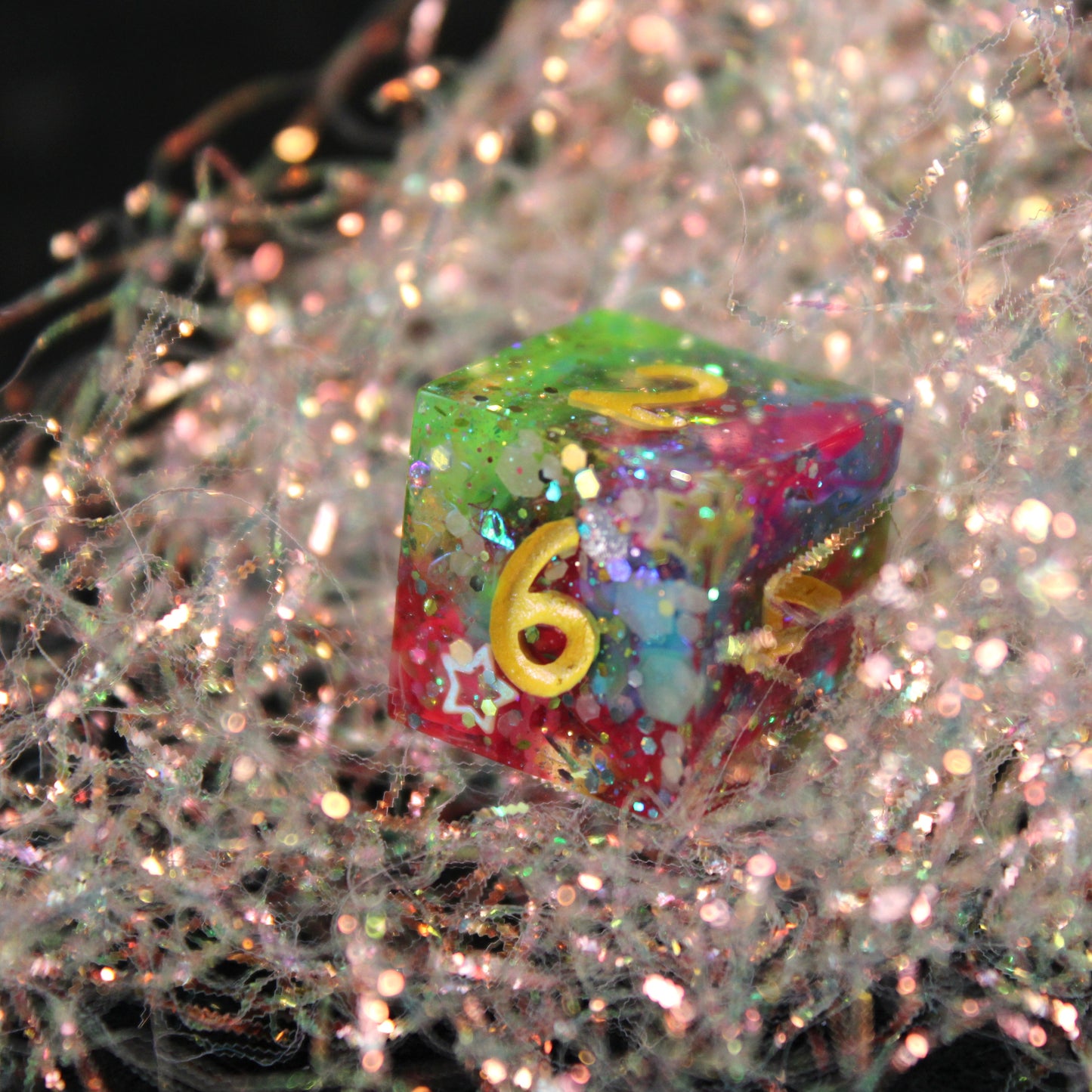 Handmade Unicorn Spit Dice (Glow-in-the-dark)
