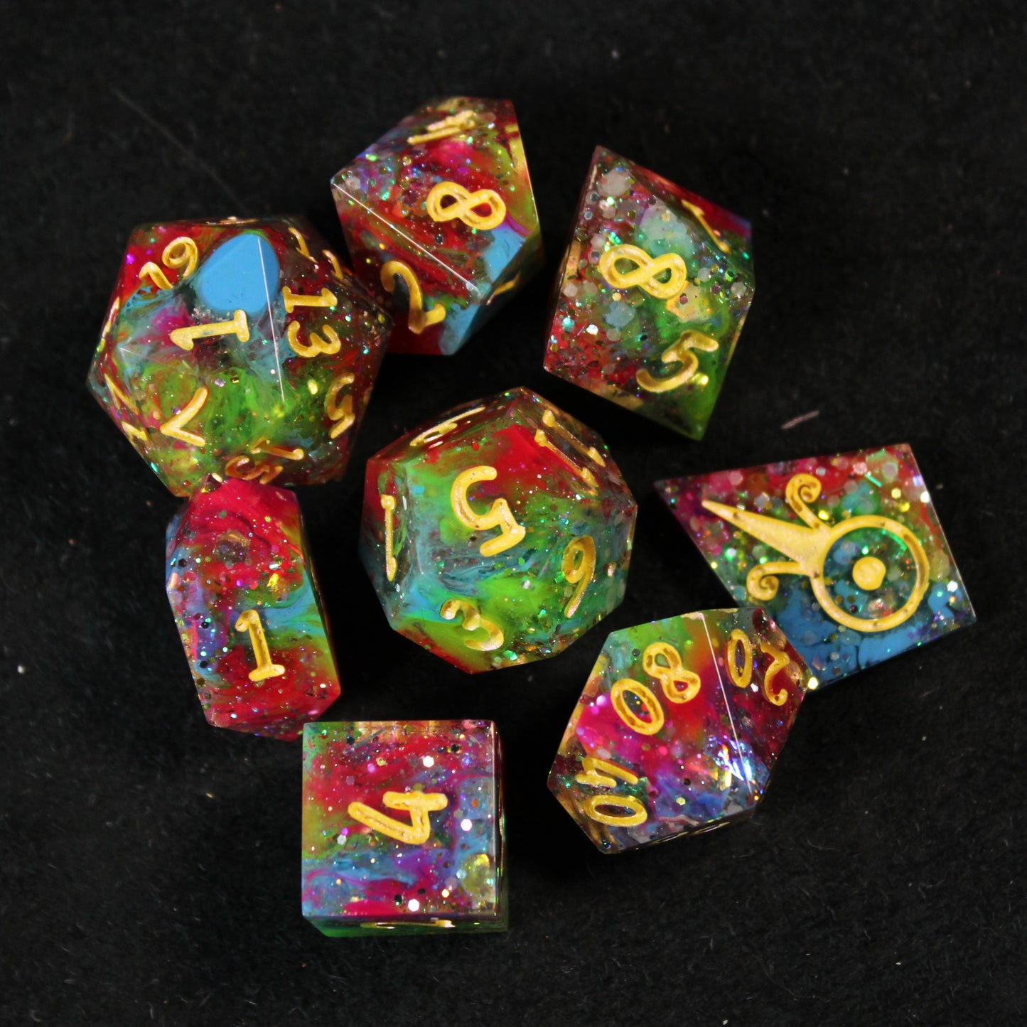 Handmade Unicorn Spit Dice (Glow-in-the-dark)