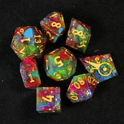 Handmade Unicorn Spit Dice (Glow-in-the-dark)