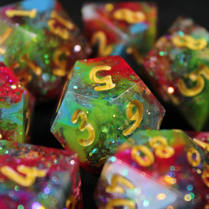 Handmade Unicorn Spit Dice (Glow-in-the-dark)