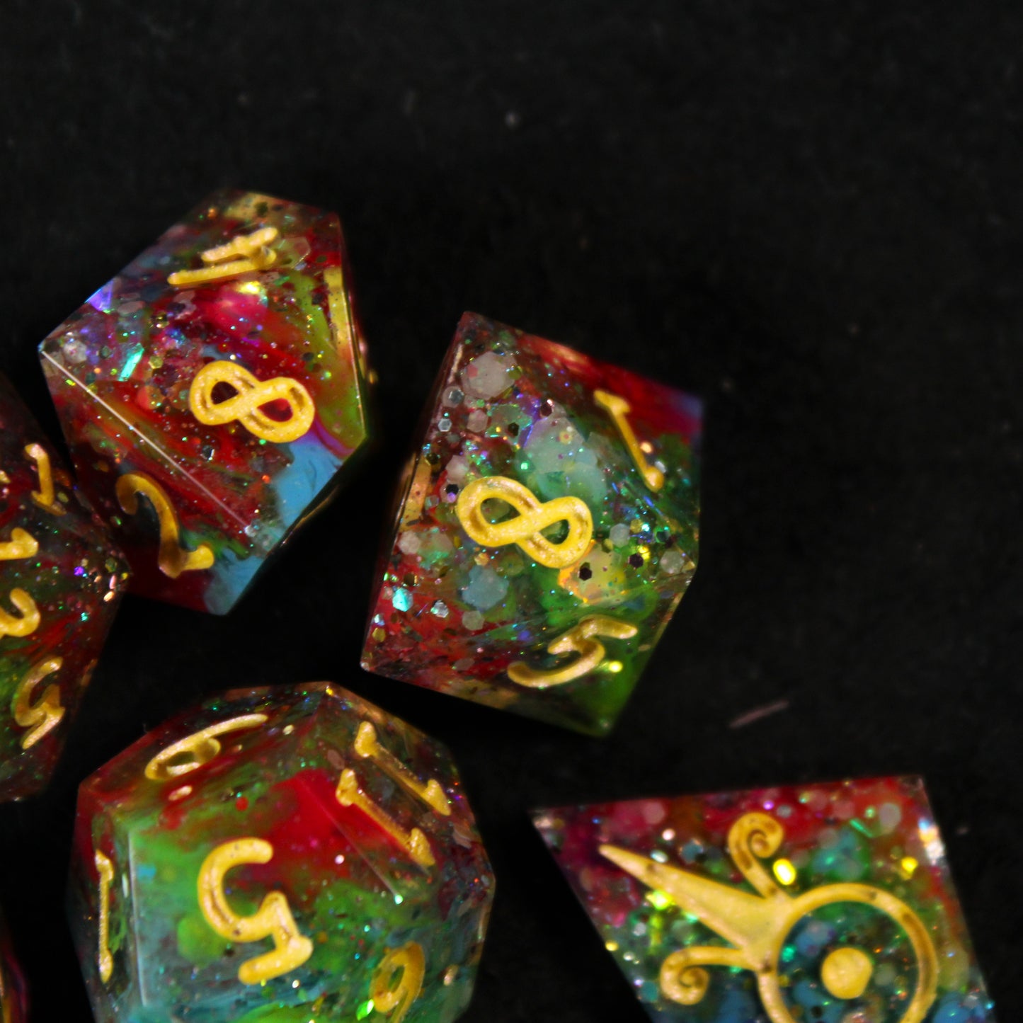 Handmade Unicorn Spit Dice (Glow-in-the-dark)