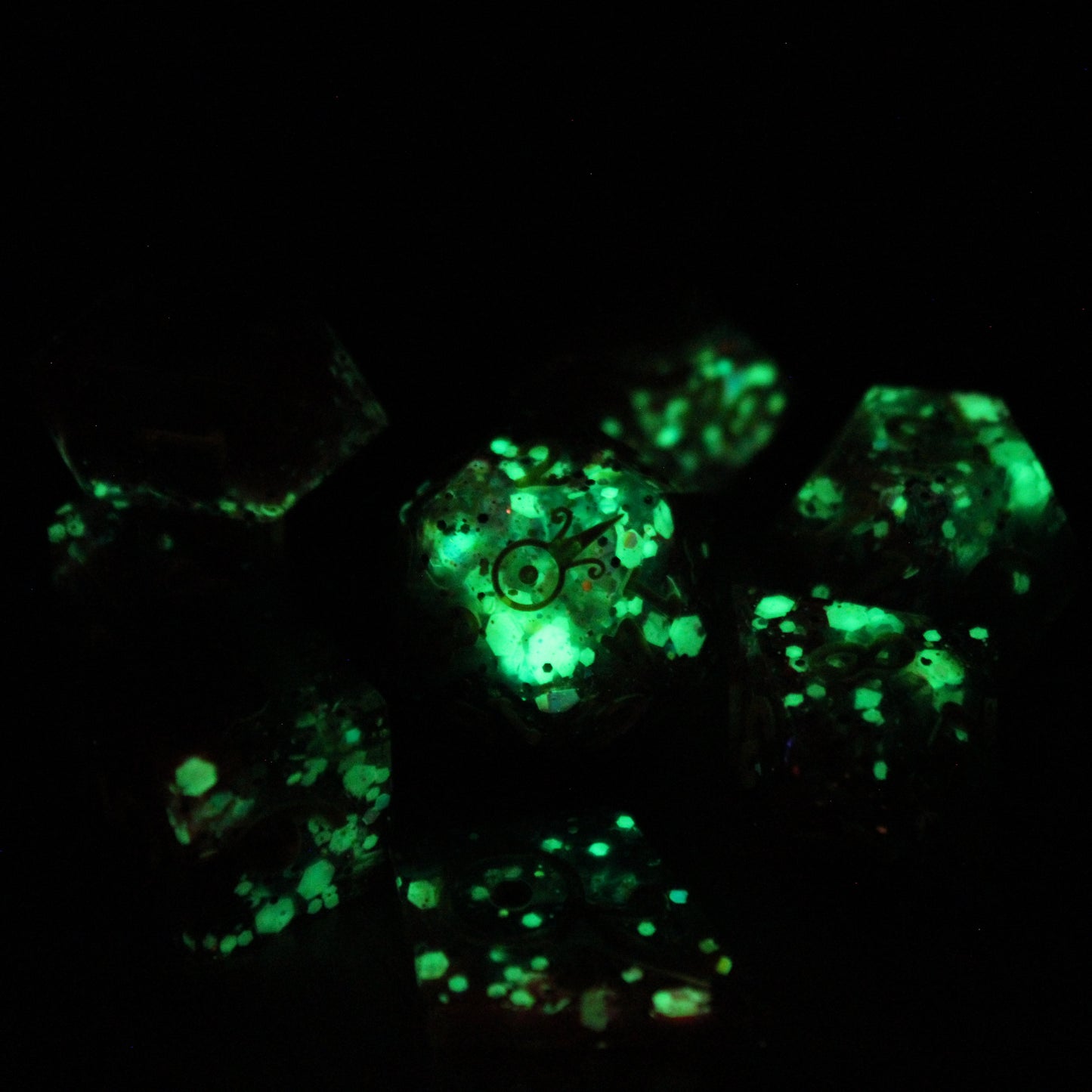 Handmade Unicorn Spit Dice (Glow-in-the-dark)