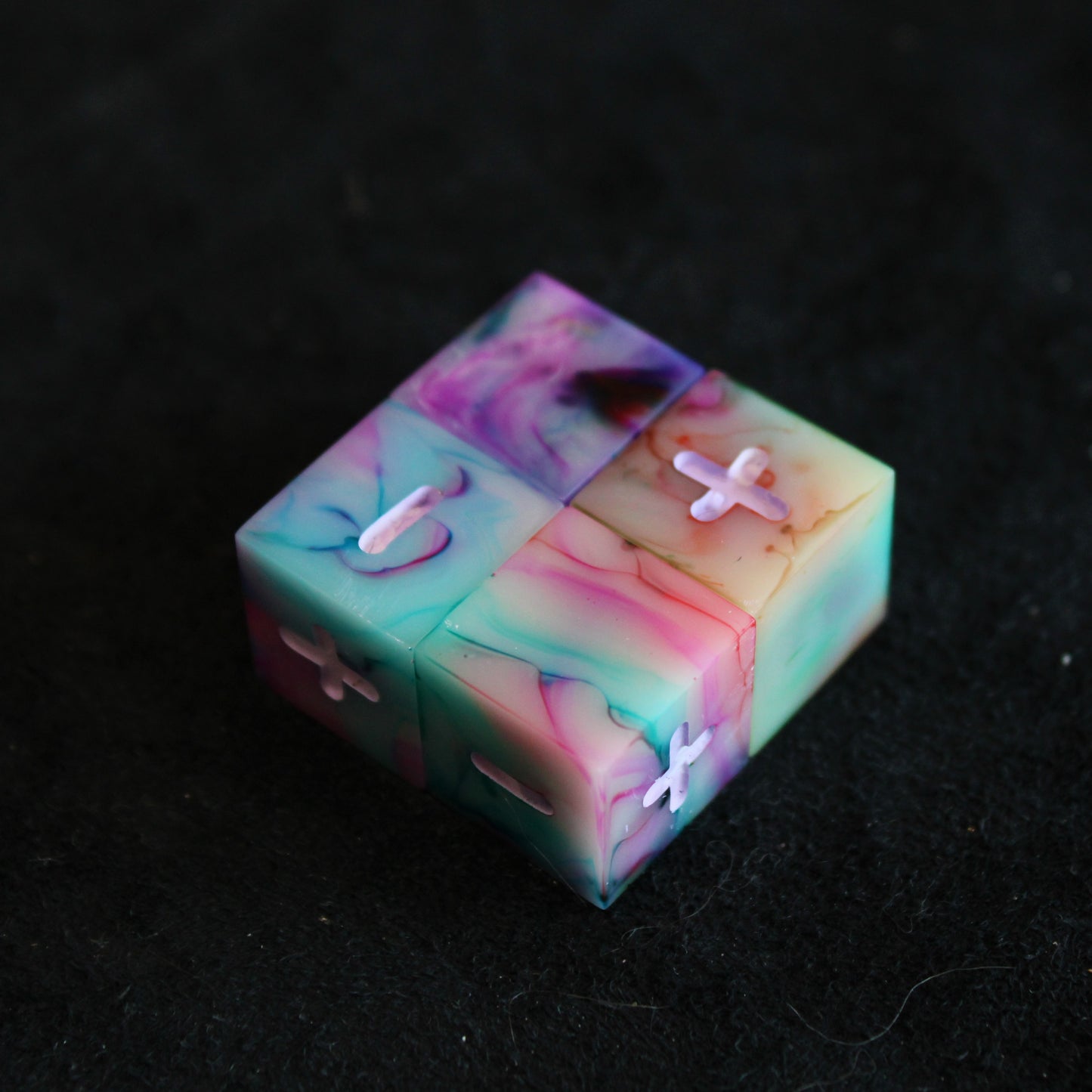 Handmade Watercolor Fate Dice