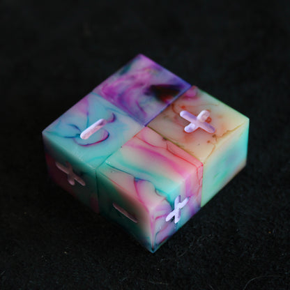 Handmade Watercolor Fate Dice