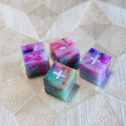 Handmade Watercolor Fate Dice