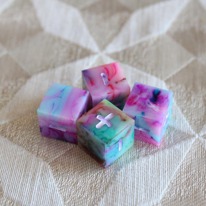 Handmade Watercolor Fate Dice