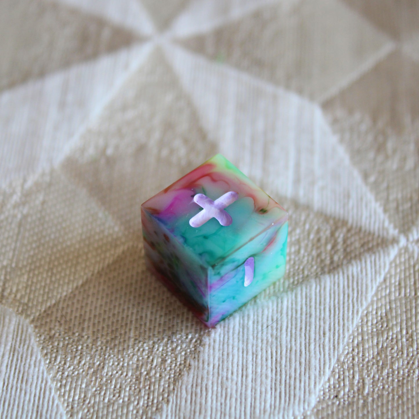 Handmade Watercolor Fate Dice