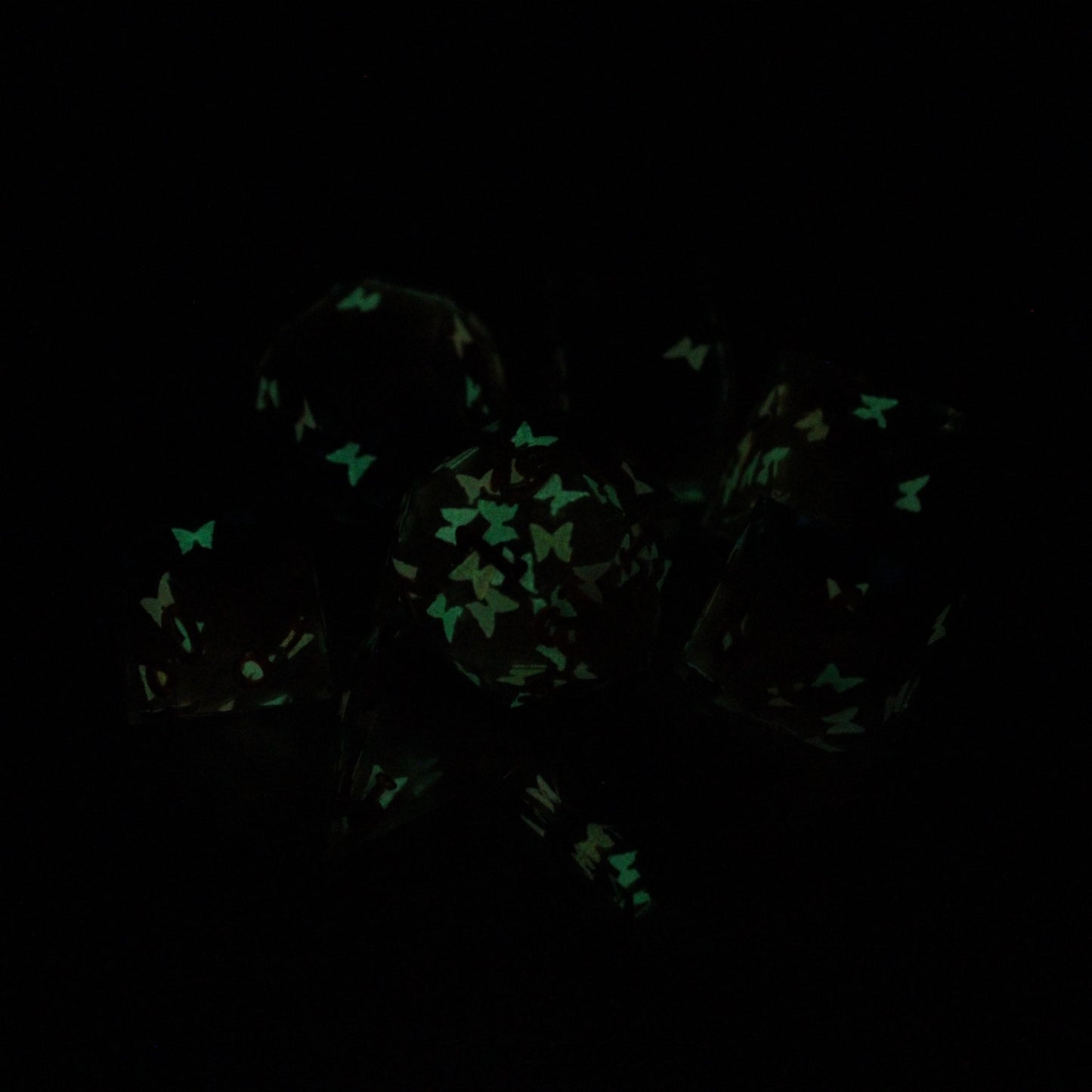 Handmade Butterfly Swarm Dice (Glow-in-the-dark Butterflies!)