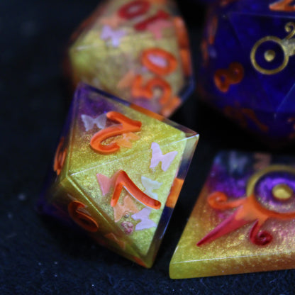 Handmade Butterfly Swarm Dice (Glow-in-the-dark Butterflies!)