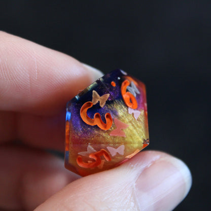 Handmade Butterfly Swarm Dice (Glow-in-the-dark Butterflies!)