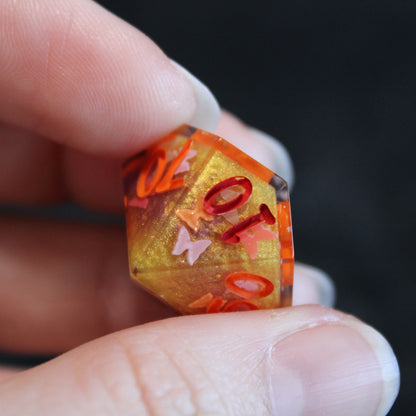 Handmade Butterfly Swarm Dice (Glow-in-the-dark Butterflies!)