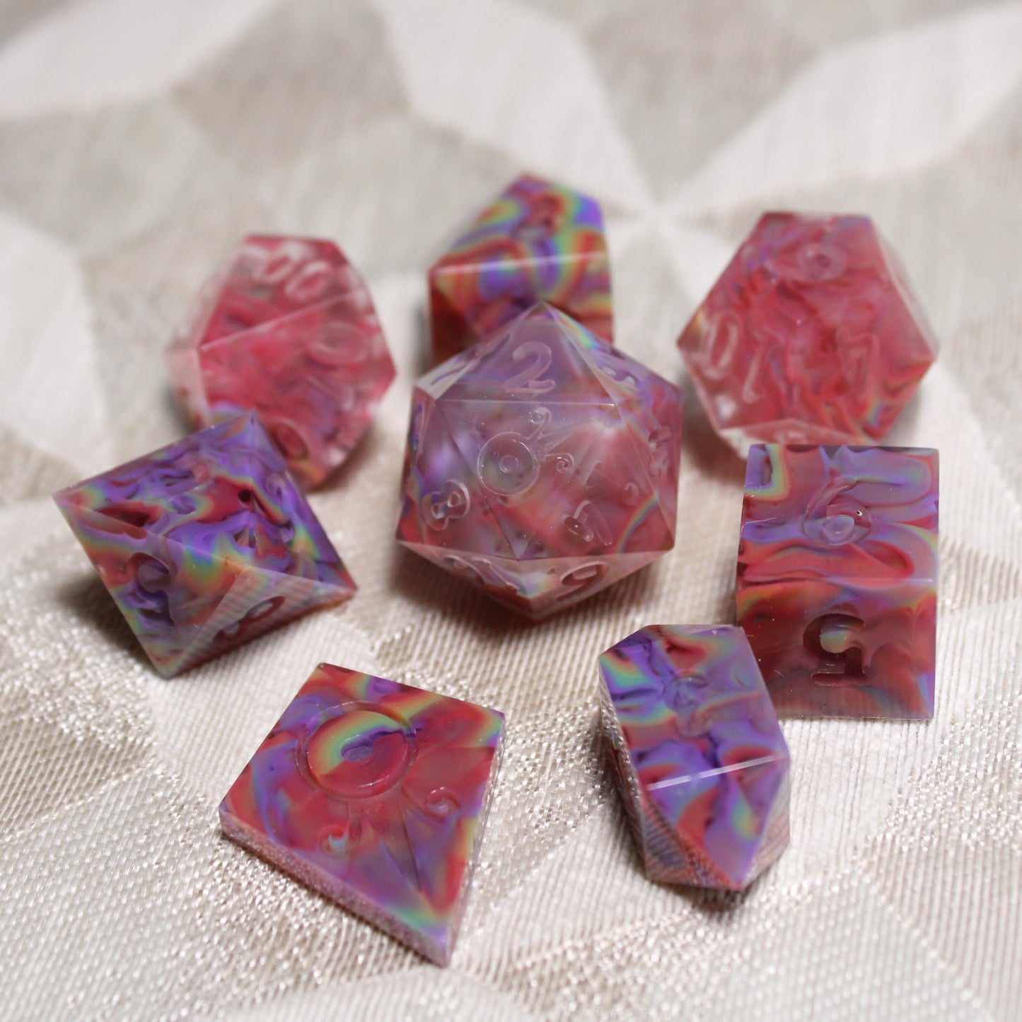 RAW Handmade Refracted Dice