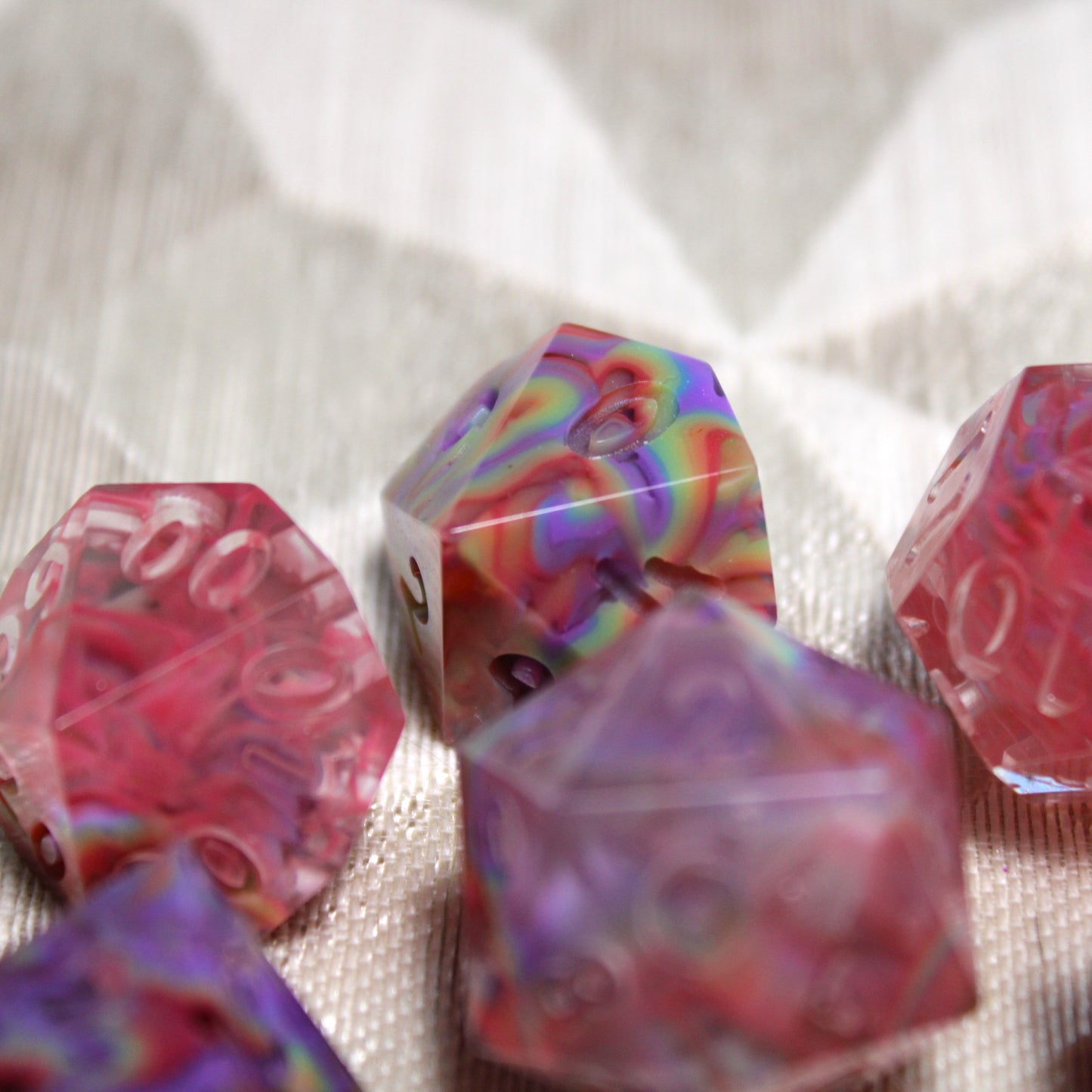 RAW Handmade Refracted Dice