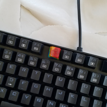 Handmade Rainbow R4 Keycap v1