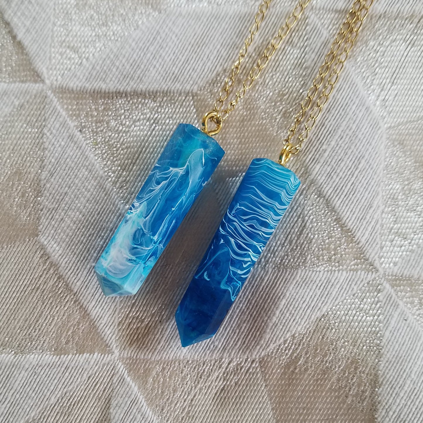 Ocean Waves Crystal Necklace