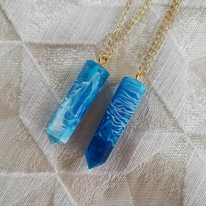 Ocean Waves Crystal Necklace