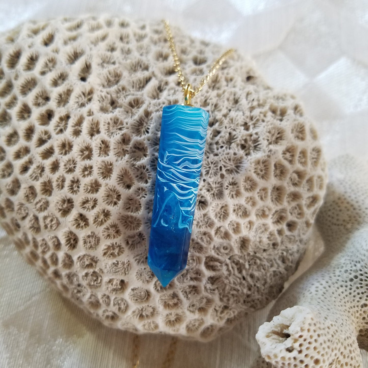 Ocean Waves Crystal Necklace