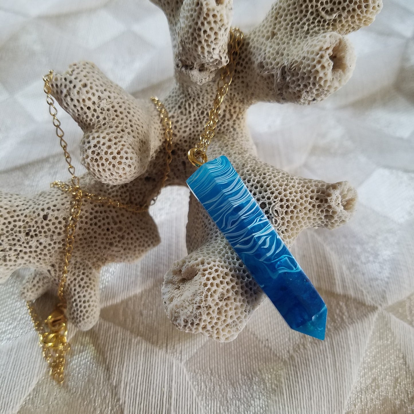 Ocean Waves Crystal Necklace