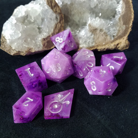 Handmade Crystaline Wizard Dice