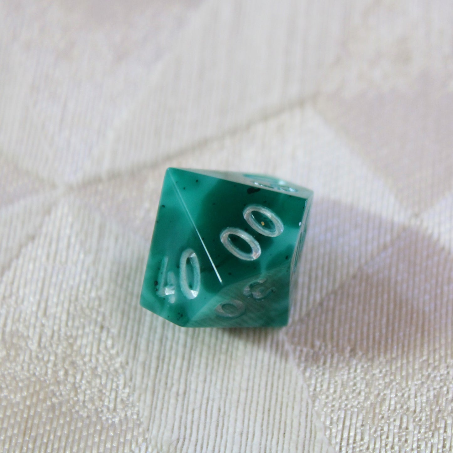 Handmade Faux Malachite Dice