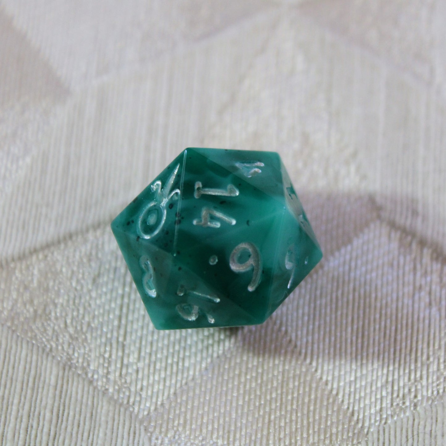 Handmade Faux Malachite Dice